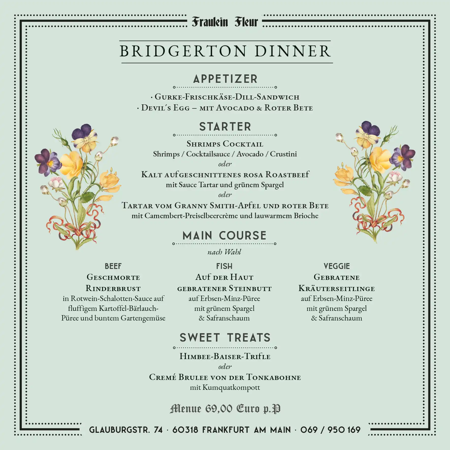 Fräulein Fleur – Bridgerton Dinner